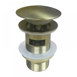 32/40mm Brushed Yellow Gold Mushroom Solid Brass Basin Pop Up Waste with Overflow 32/40mm Brushed Yellow Gold Mushroom Solid Brass Basin Pop Up Waste with Overflow